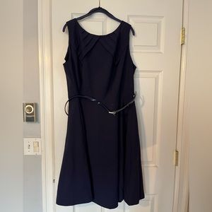 Womans navy blue dress